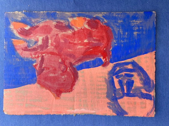 Spare time 2: Homage a Haring, Justino, acrílico em papelão, 2018.