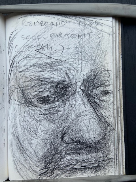 Rembrandt van Rijn,National Gallery London, Justino, lápis nº3, 2017.