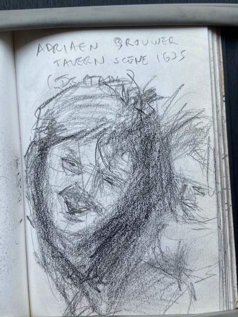 Adriaen Brouwer National Gallery London, Justino, lápis nº3, 2017.