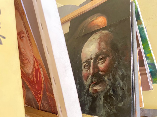 Série Retratos Contemporâneos- 4, Justino, fotografia de óleo em tela, 2020.