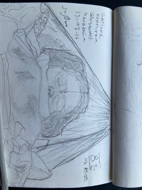 Série: Travessias - Gonçalves, Justino, lápis nº 2, 2016.