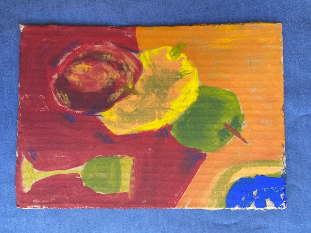 Spare Time 6: Céu estrelalo, Justino, acrílico em papelão, 2019.