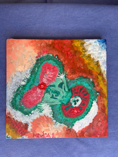 MEXICA 2, Justino, acrílico em painel de aglomerado, 2018.