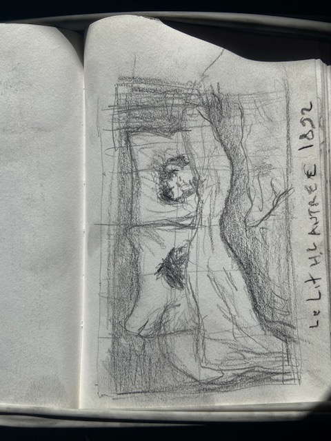 Le Lit, Lautrec, Musée d'Orsay, Justino, lápis, 2017.