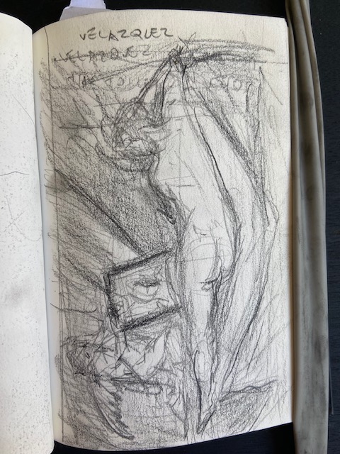 Velázquez, National Gallery London, Justino, lápis, 2017.