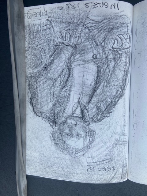 Ingres, 1832, Museu do Louvre, Justino, lápis grafite, 2017.