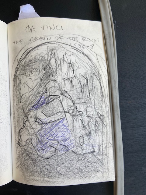 Leonardo, National Gallery London, Justino, lápis, 2017.