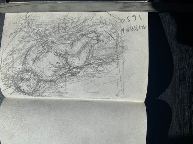 Ribera, Louvre, Justino, Lápis, 2017.