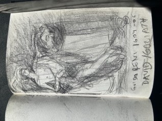 Guido Reni,. David e Golias, Louvre, Justino, lápis, 2017.