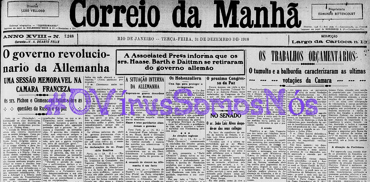 OVirusCorreiodaManha1918, Justino, 2020.