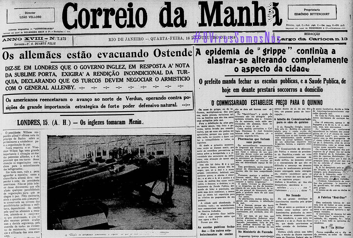 OViorusCorreioDaManha1918, Justino, 2020.