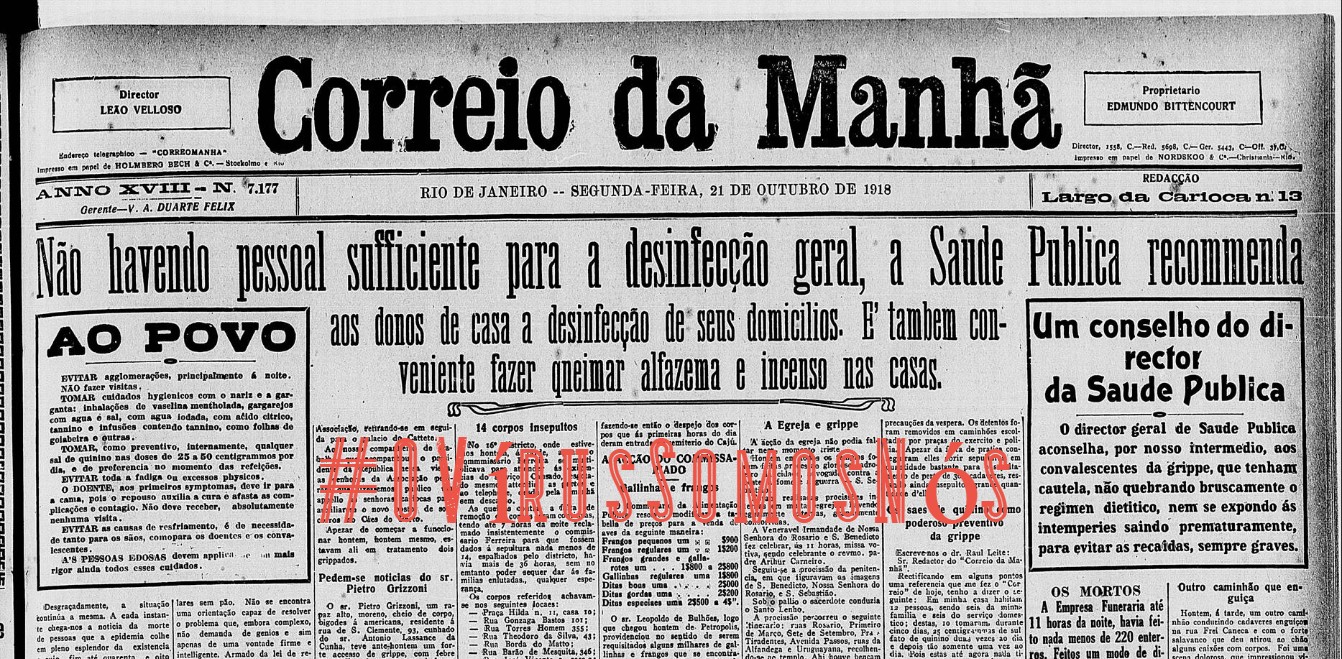 OVirusCorreiodaManha1918, Justino, 2020.