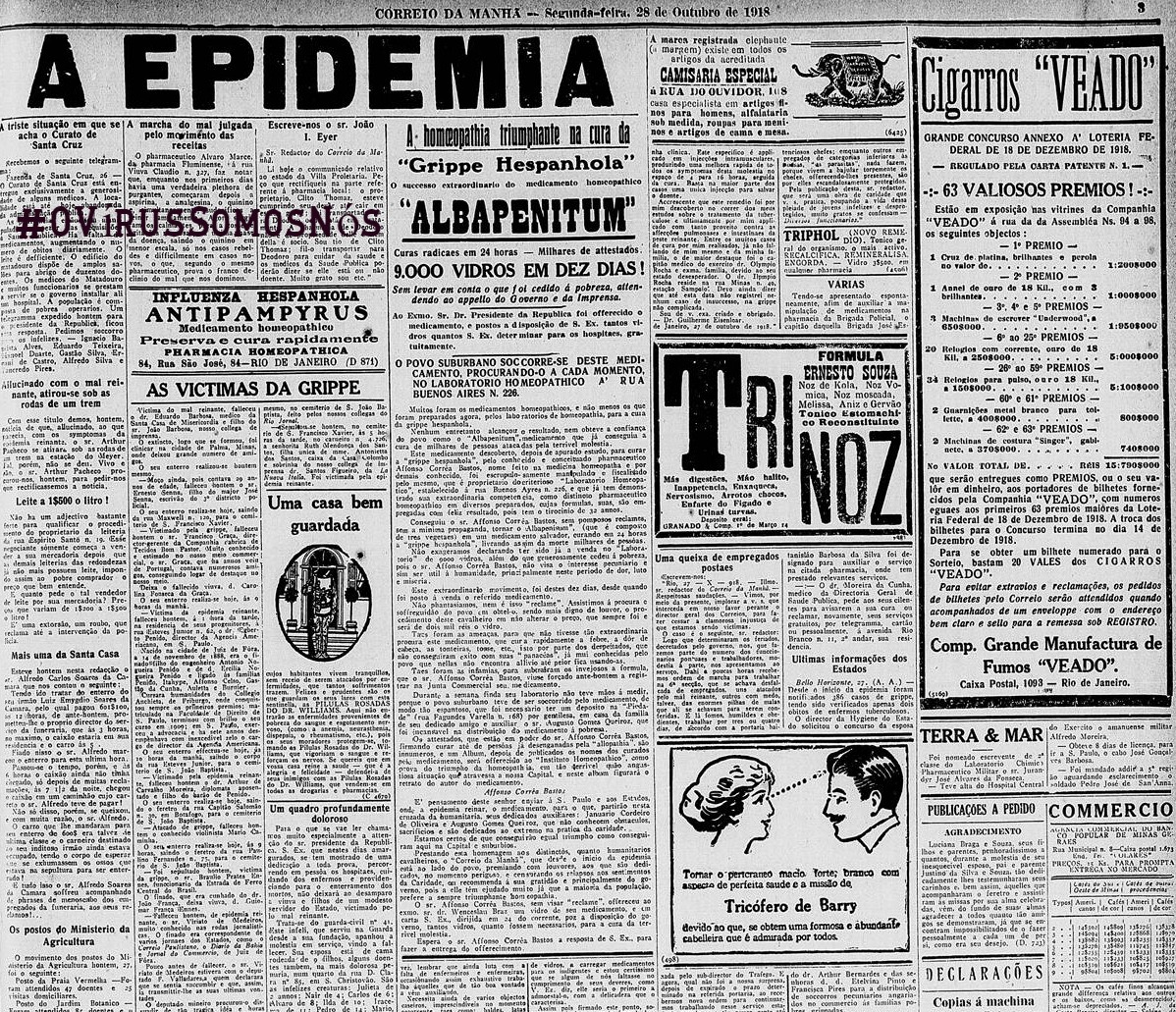OVirusCorreiodaManha1918, Justino, 2020.
