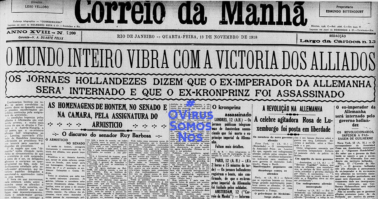 OVirusCorreiodaManha1918, Justino, 2020.