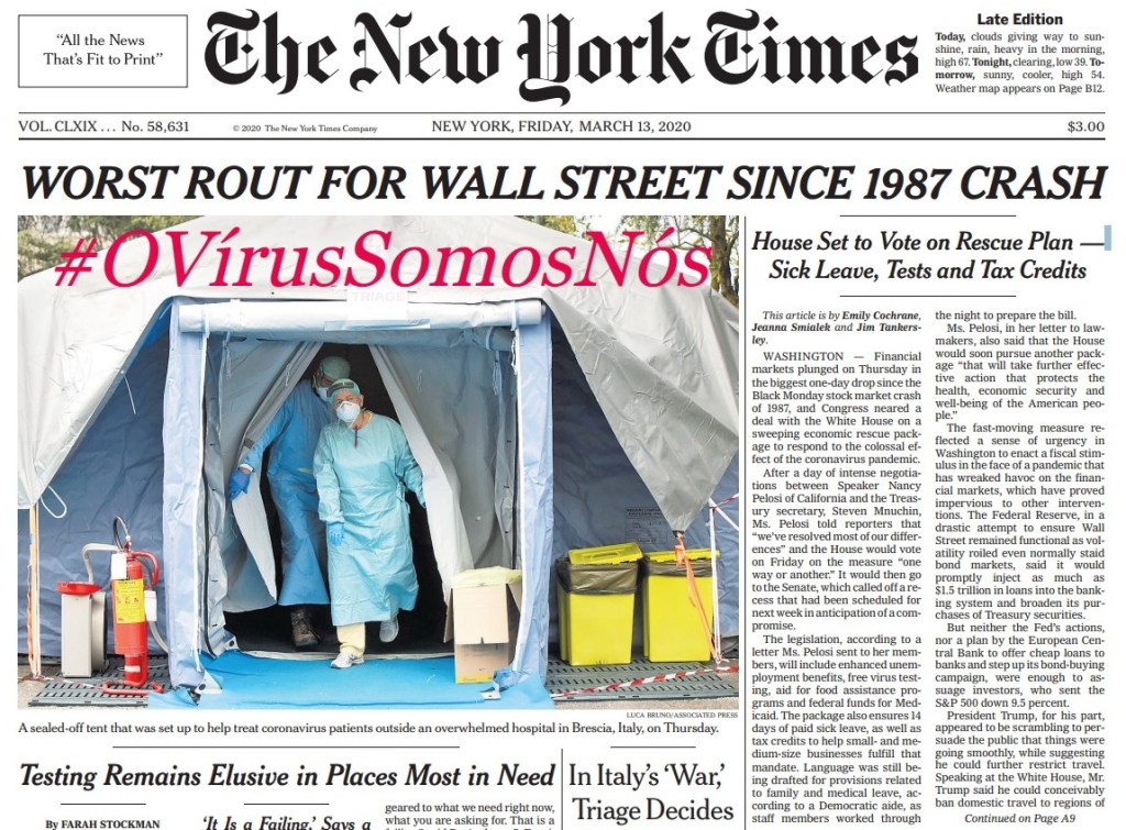 #OVírusSomosNós, Justino, 2020.