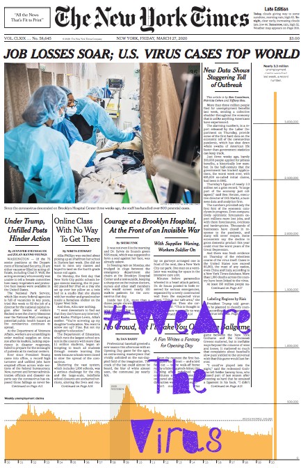 #WeAreTheVirus : NYT’s JOB LOSSES SOAR (perda de empregos&nbsp;dispara)