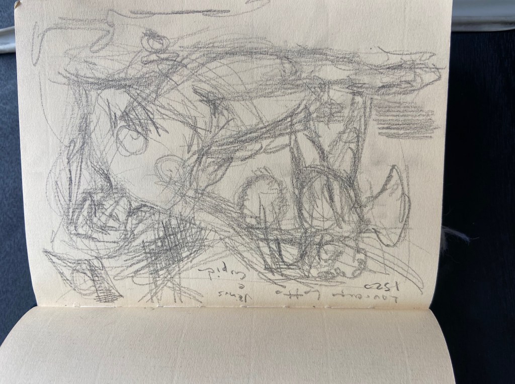 Lourenço Lotto, Vênus e Cupido, 1520, Justino, desenho a lápis, 2019.