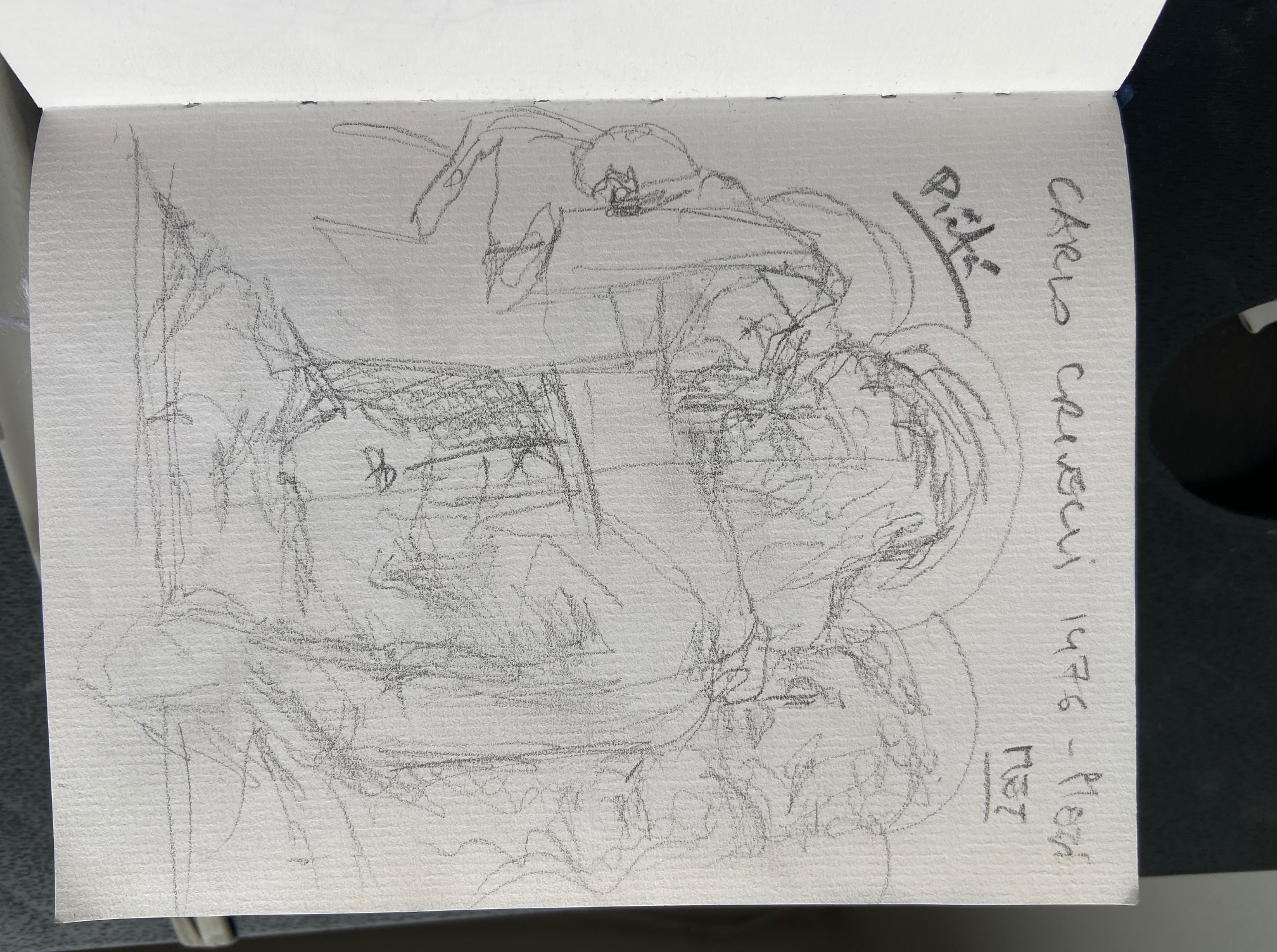 Carlo Crivelli, Pietá, 1476, Justino, Desenho a Lápis, 2020.