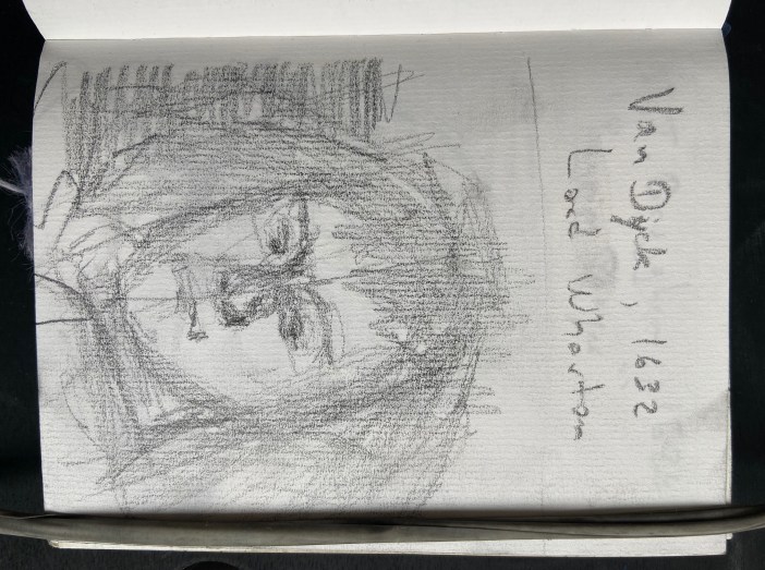 Van Dyck, Lord Wharton, 1632, Justino, desenho a lápis, 2019.