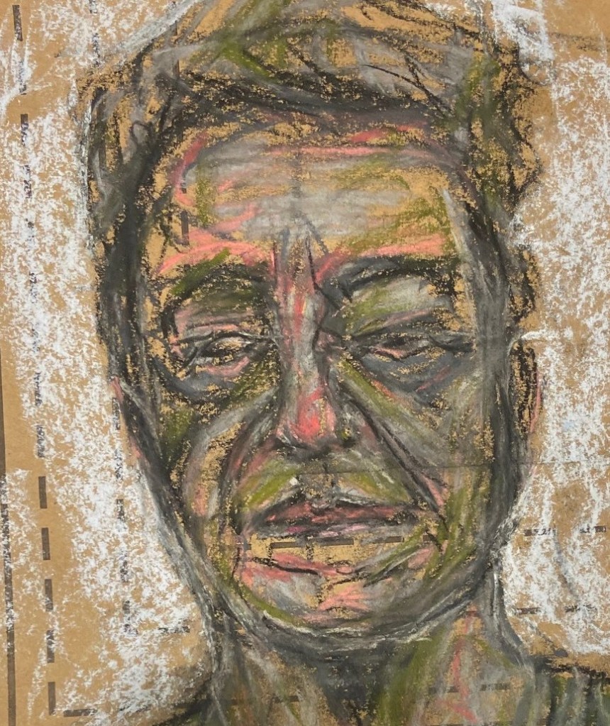 Autorretratos a pastel, Justino, 2020.