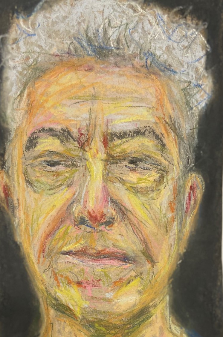 Autorretratos a pastel, Justino, 2020.