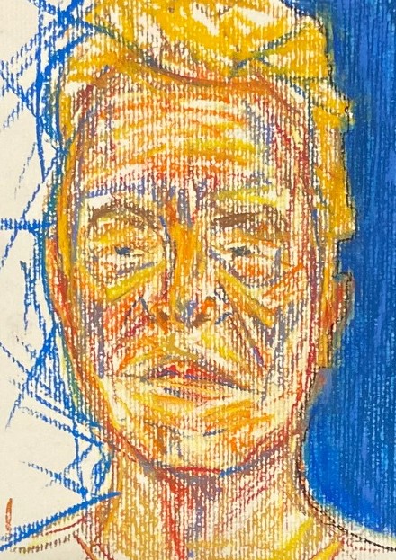 Autorretratos a pastel, Justino, 2020.