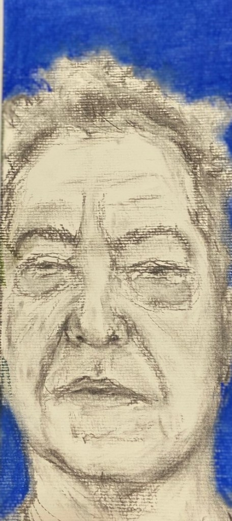 Autorretratos a pastel, Justino, 2020.