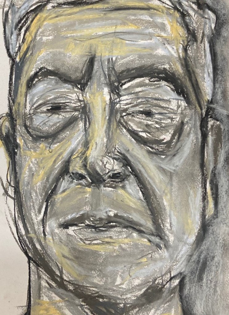 Autorretratos a pastel, Justino, 2020.