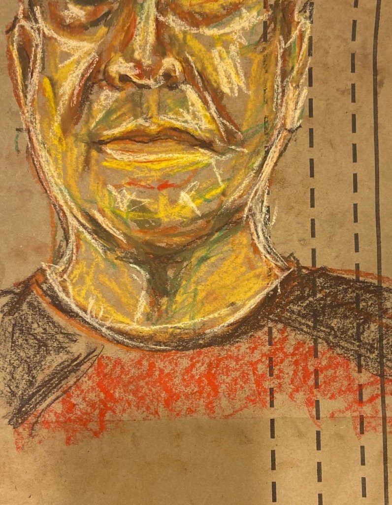 Autorretratos a pastel, Justino, 2020.