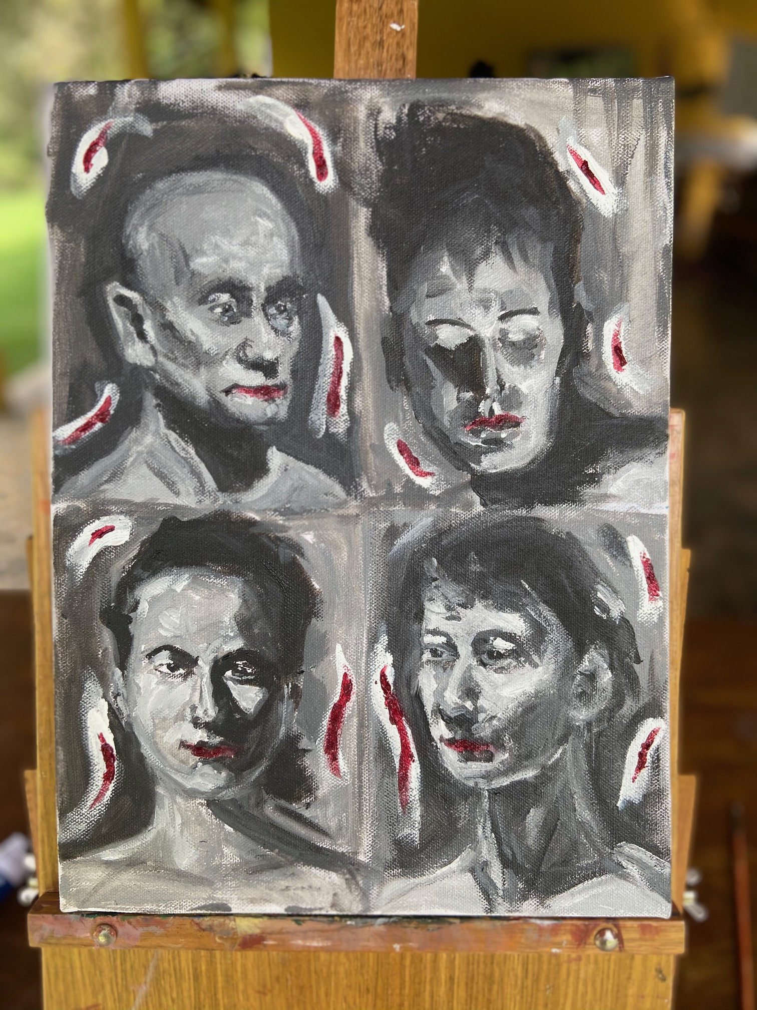 "Ciranda", Justino, Acrílica em Tela, 40 cm x 30 cm, 2020.