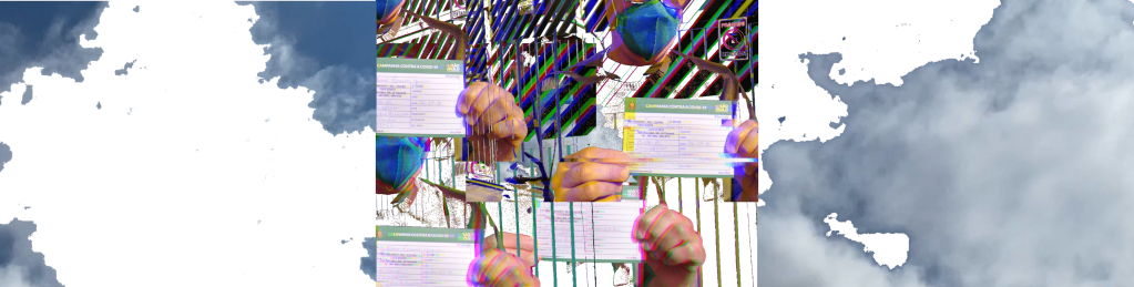 #OVírusSomosNós- VOLUME 3: Um homem tentando trapacear. 2021. Fotografia digital manipulada.