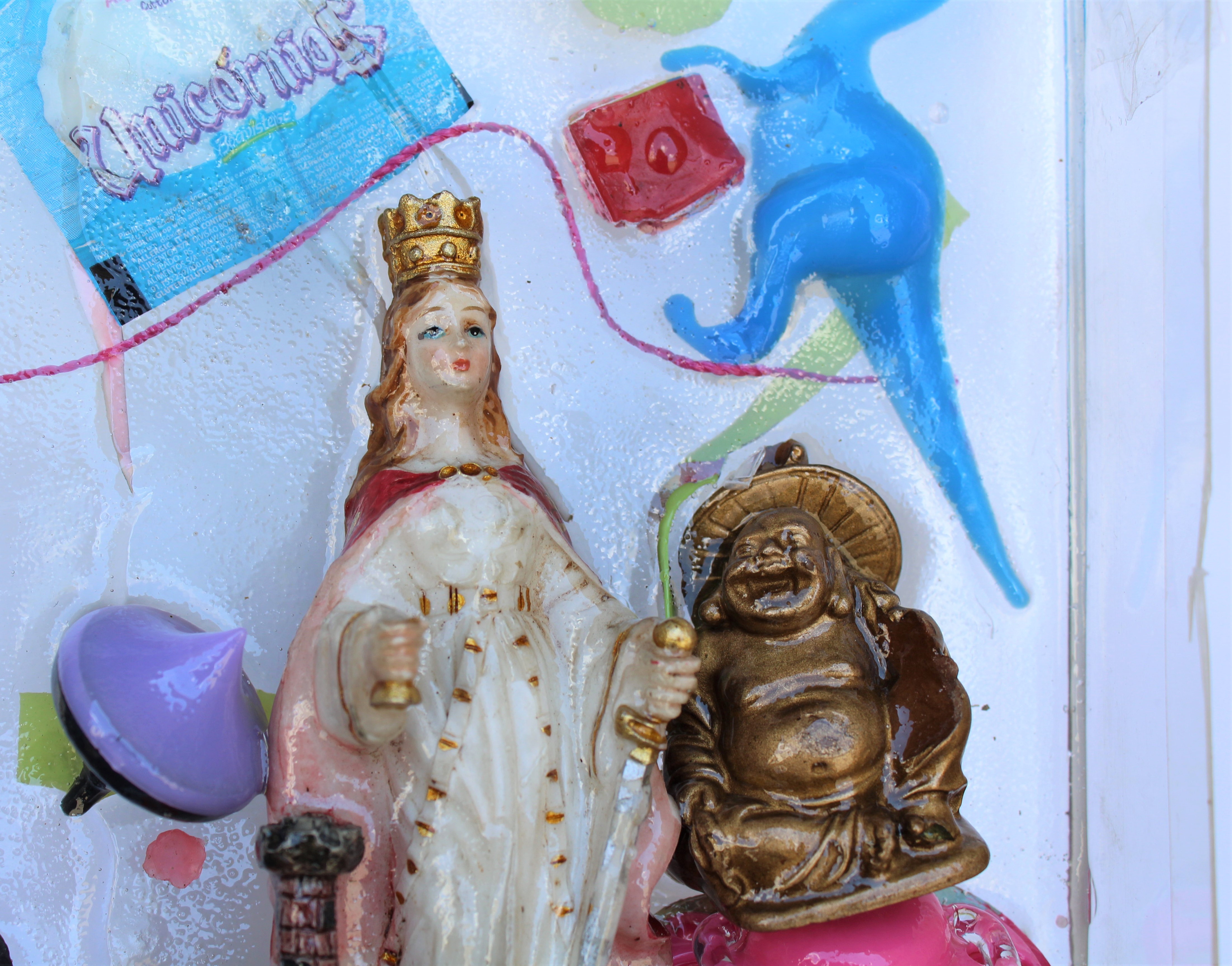 A Fé (detalhe), 25 cm x 15 cm. 2021. Assemblage de objetos achados unidos por poliester.