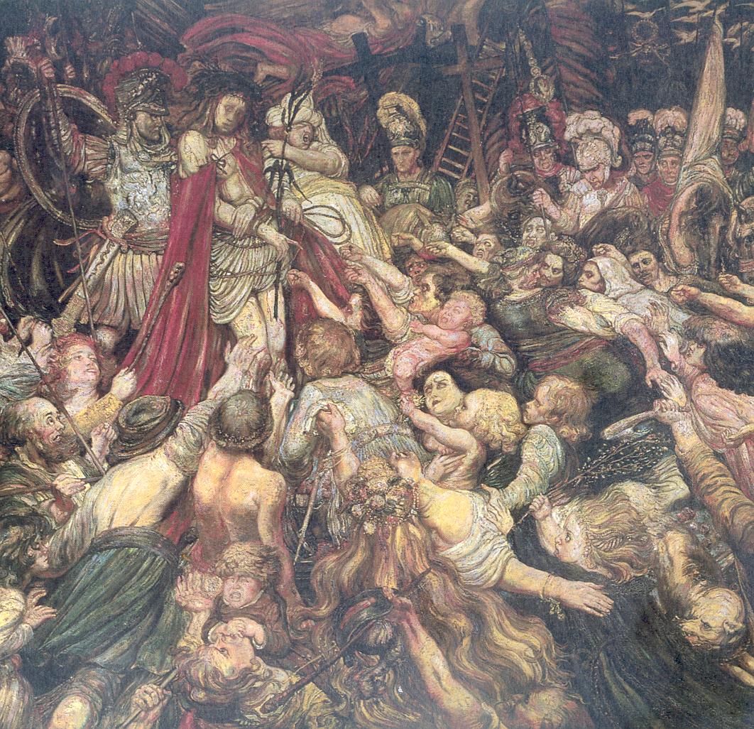 Cristo atacado pela multidão. Henry De Groux, 1889 (fonte: Wikipedia)..