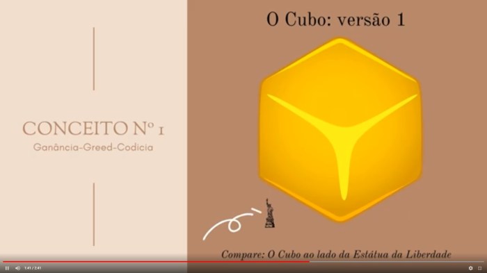 Vídeo: conceito de projeto artístico para louvar todos os gananciosos do&nbsp;mundo