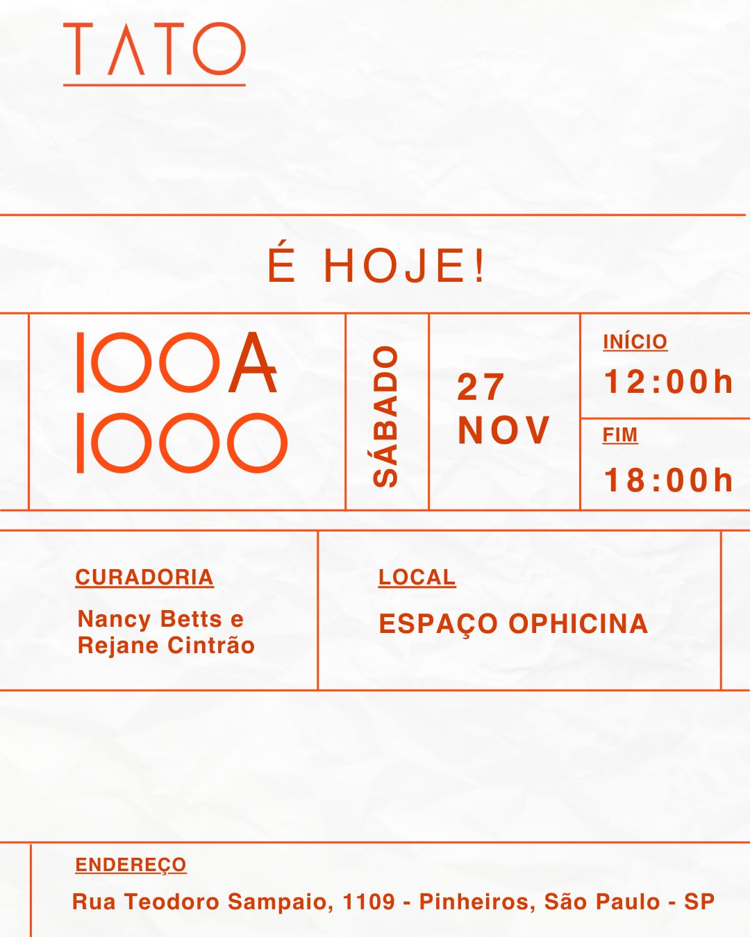 A expoisção 100 a 1000