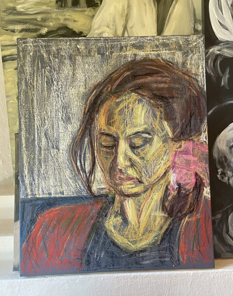 "Suzi", Justino, pastel em tela,, 60  cm x 40 cm, 2021.