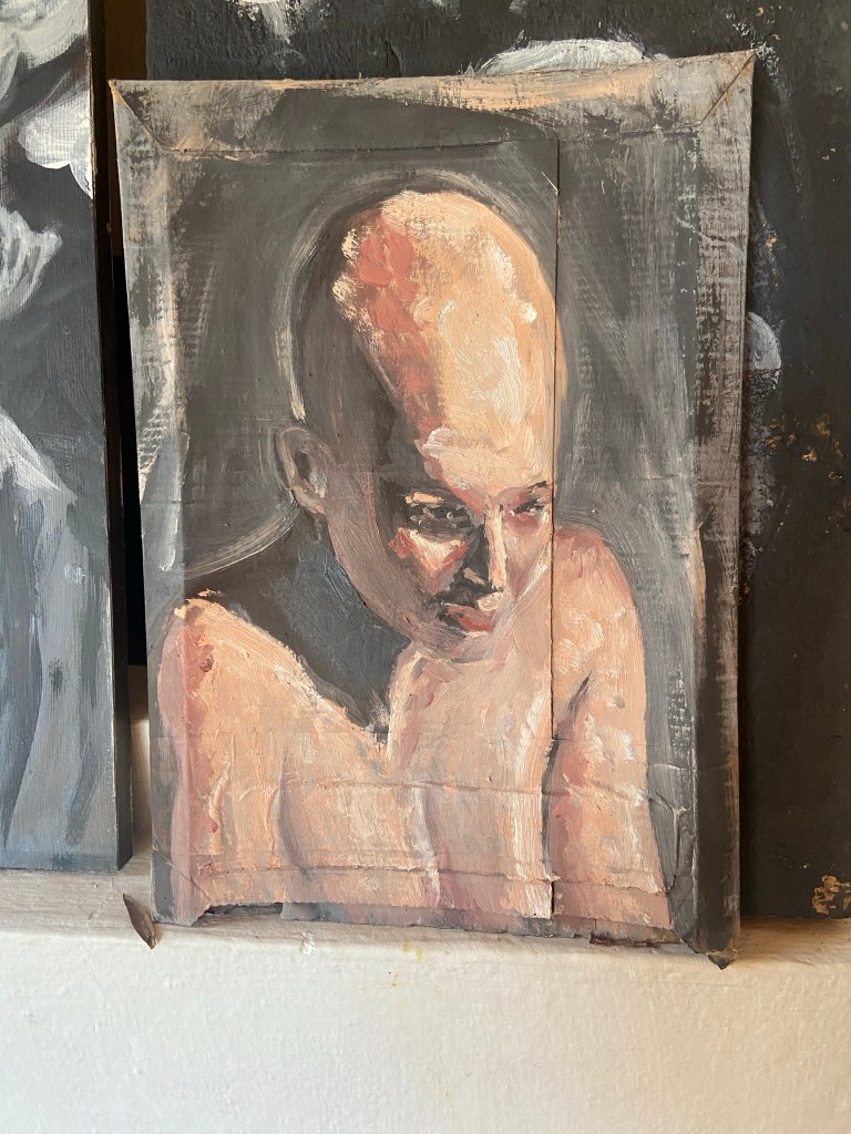 "Eliane", Justino, óleo em canvas board, 30cm x 20 cm, 2021.