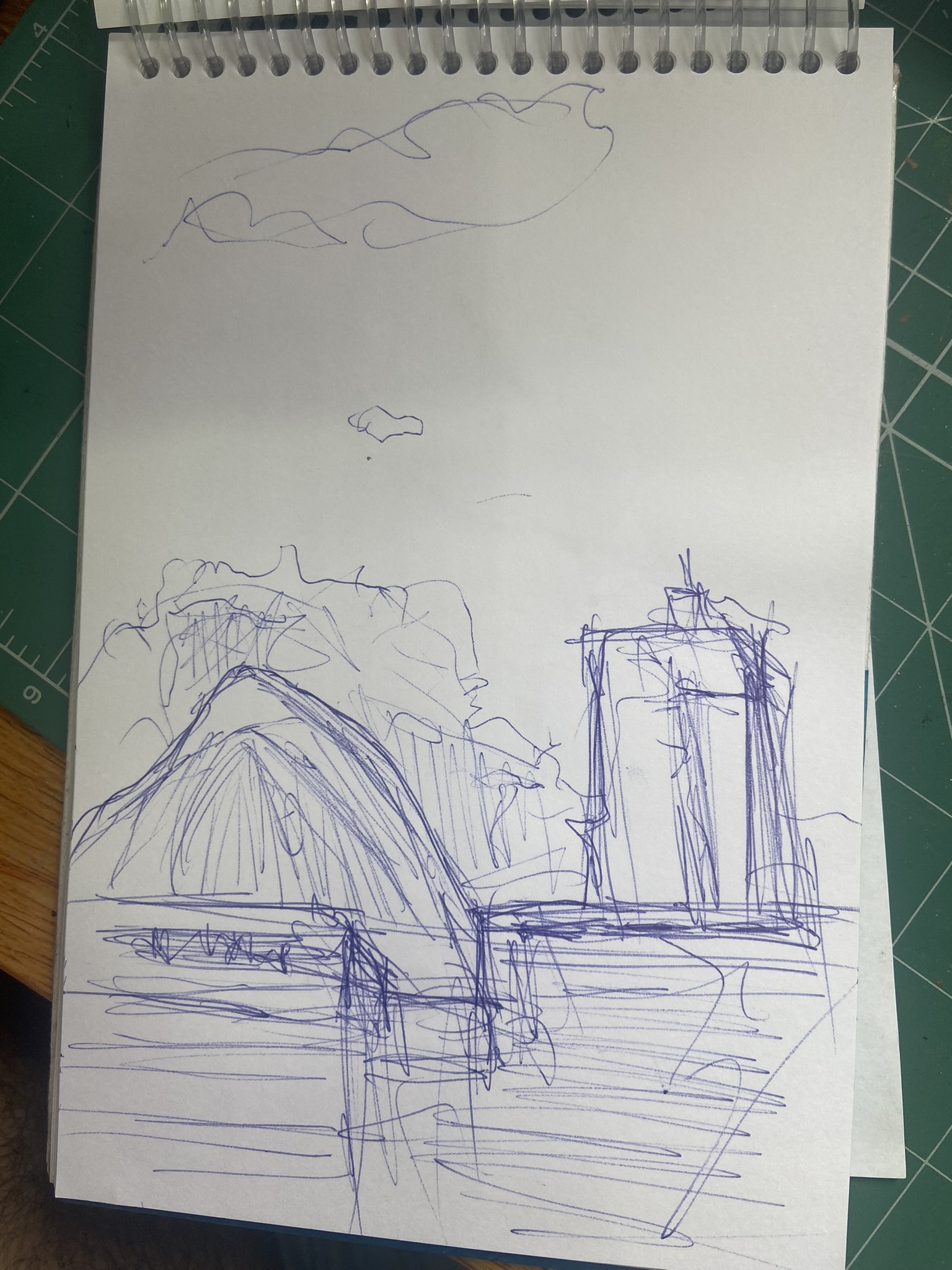 Da janela - 2 Desenho a bico de pena, 2023